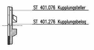 Kupplungsteller Vormontage WB 401 077-U